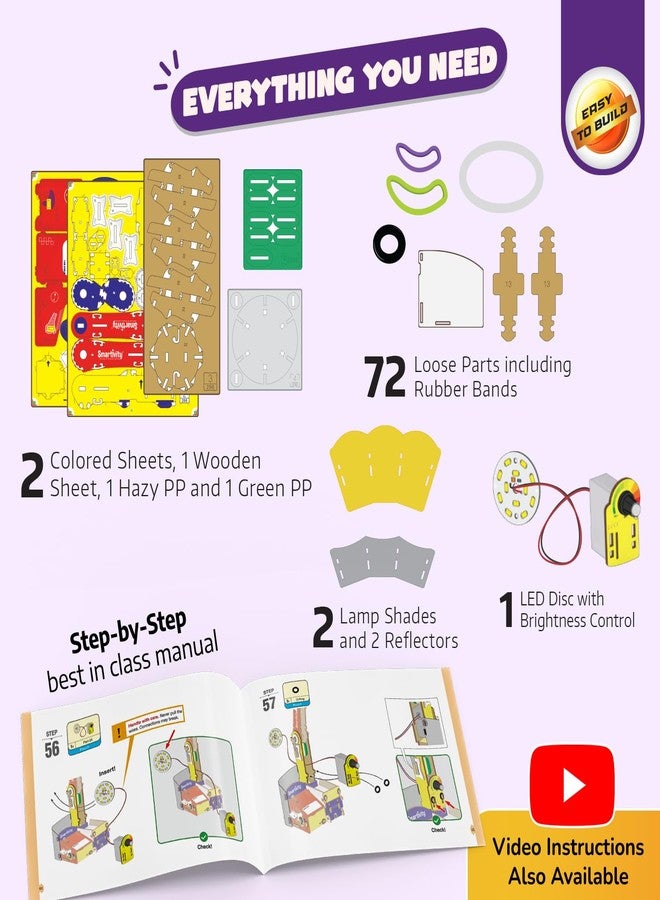 سمارتيفيتي مصباح طاولة ذكي قابل للتعديل للأطفال من عمر 8 إلى 14 عامًا | مصباح يعمل بمنفذ USB-C مع حامل للهاتف ومنظم | هدية عيد ميلاد للأولاد والبنات | لعبة تعليمية للأطفال من عمر 8 إلى 14 عامًا - Image 5